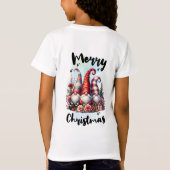 Solitary Christmas Gnome with Floral Crown Candle Tシャツ (裏面)