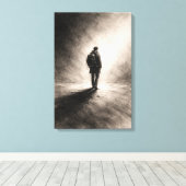 Solitary Journey Sketch キャンバスプリント (インサイチュ (ウッドフロア))