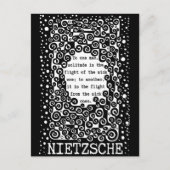 SOLITUDE白黒引用文byニーチェ ポストカード (正面)