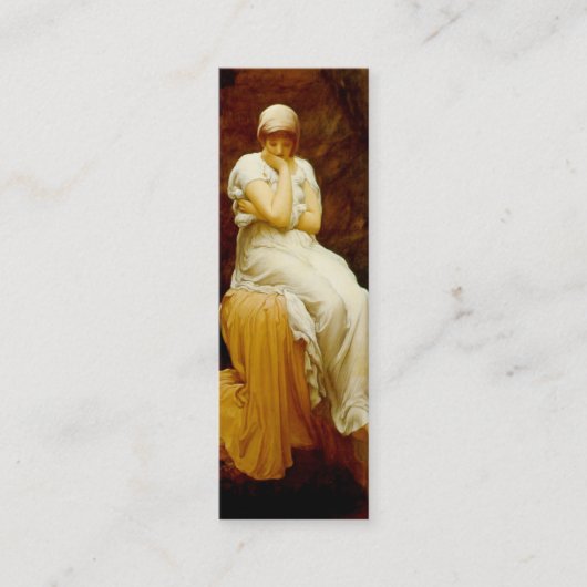 Solitude Bookmark by Frederick Lord Leighton スキニー名刺 (正面)