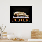 SOLITUDE CAT写真用アンチポスやる気を起こさせるター ポスター (キッチン)