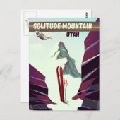 Solitude Mountain Utahヴィンテージ旅行ポスター。 ポストカード (正面/裏面)