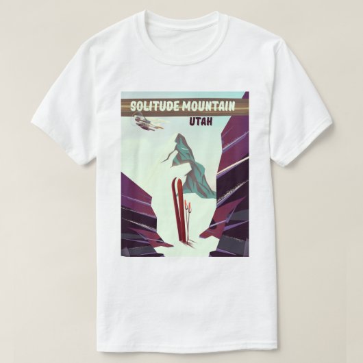 Solitude Mountain Utahヴィンテージ旅行ポスター。 Tシャツ (デザイン正面)