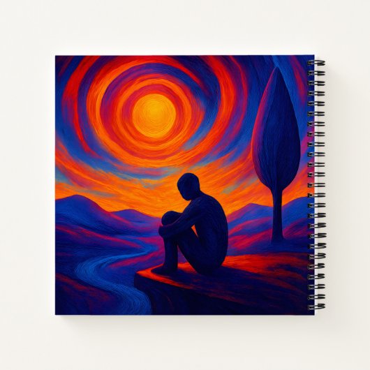 Solitude Reflected Artistic Abstract ノートブック (裏面)