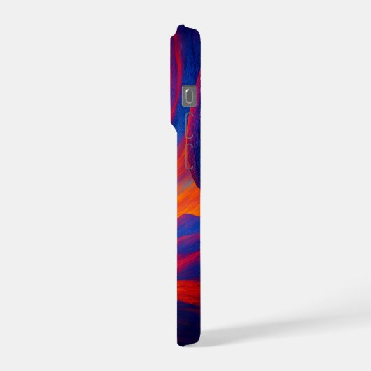 Solitude Under the Sun Vibrant Abstract iPhoneケース (左側面)