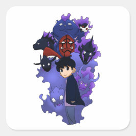 Solo leveling inspired chibi スクエアシール