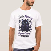 Solo Meow-ing – Shadow Hunter Cat Parody Tシャツ (正面)