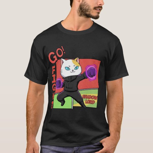 Solo Meow-ling Level Up Retro Poster Tシャツ (正面)