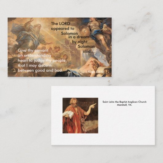 Solomanの夢-小さい祈りの言葉カード コーリングカード (正面/裏面)