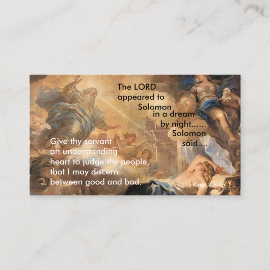 Solomanの夢-小さい祈りの言葉カード コーリングカード (正面)