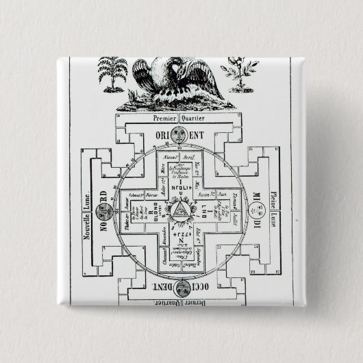 Solomonの神秘的な図表 缶バッジ (正面)