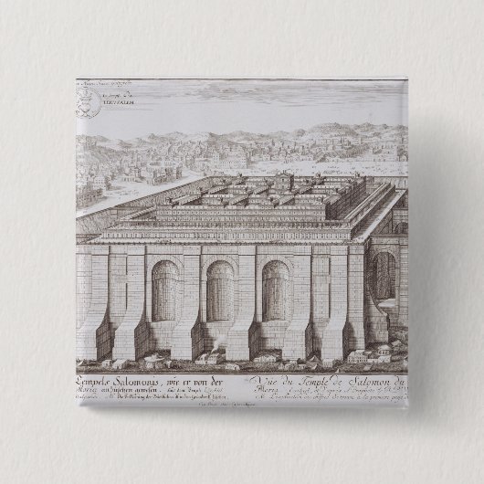 Solomon、「e-i Entwurfからのエルサレムの寺院、 缶バッジ (正面)
