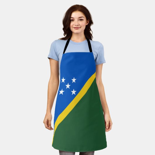 Solomon Islands Flag エプロン (着用した状態)