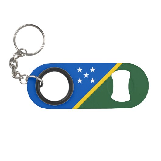 Solomon Islands Flag キーホルダー栓抜き (正面(横))