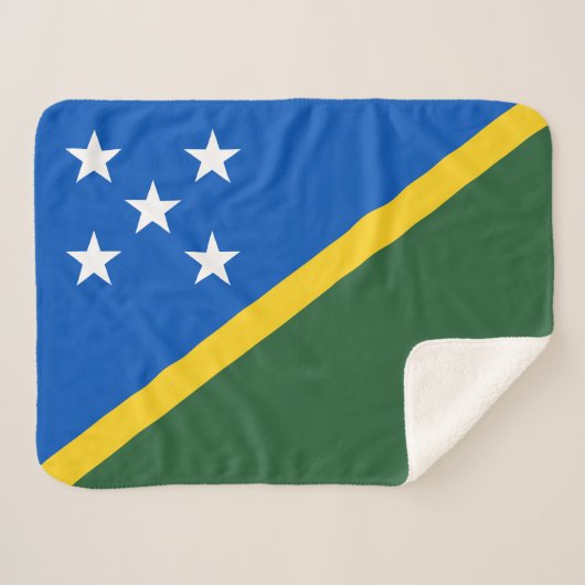 Solomon Islands Flag シェルパブランケット (正面(横))