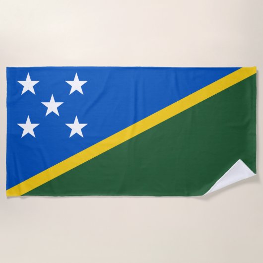 Solomon Islands Flag ビーチタオル (正面)