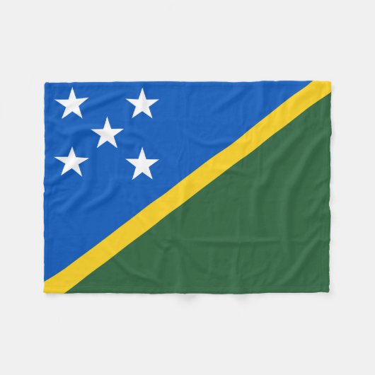 Solomon Islands Flag フリースブランケット (正面(横))