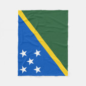 Solomon Islands Flag フリースブランケット (正面)