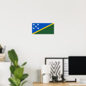 Solomon Islands Flag ポスター (ホームオフィス)