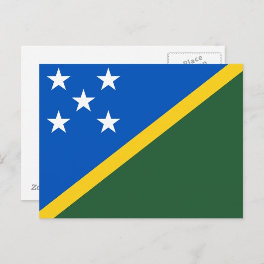 Solomon Islands Flag ポストカード (正面/裏面)