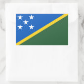Solomon Islands Flag 長方形シール (バッグ)