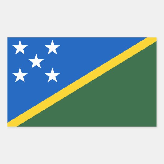 Solomon Islands Flag 長方形シール (正面)