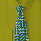 Solomon Islands Flag Brick Pattern ネクタイ