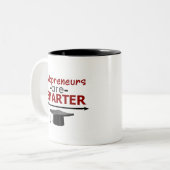 Solopreneursはより頭が切れるなマグです ツートーンマグカップ (正面左)