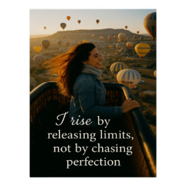  Solos Flight:Solo Woman Balloon Ride Wall Art ポスター