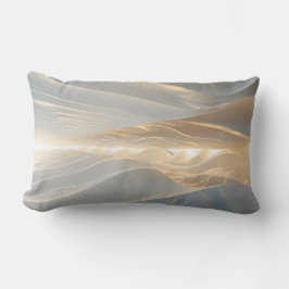 Solstice Echo – Luminous Gold Wave Abstract Throw  ランバークッション