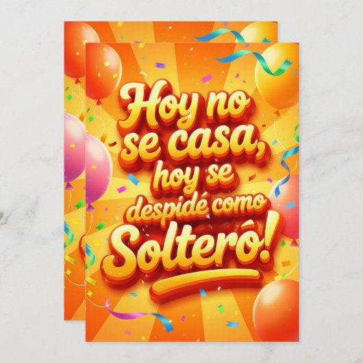 Solteros adelante 招待状 (正面/裏面)