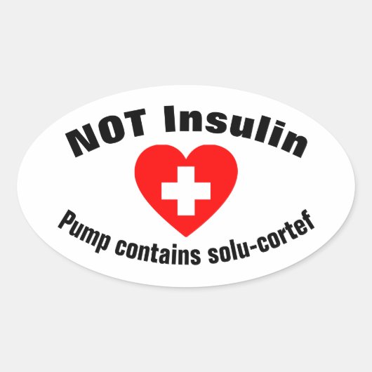 Solu-Cortefポンプステッカー 楕円形シール (正面)
