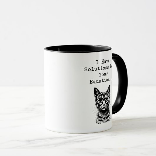 Solutions for Equations Math Whiz Design マグカップ (正面右)