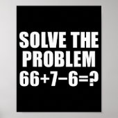 Solve The Problem 67 Meme Six Seven Elementary Mat ポスター (正面)