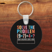 Solve The Problem 67 Six Seven Funny Math Teacher キーホルダー (正面)
