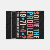 Solve The Problem 67 Six Seven Funny Math Teacher  フリースブランケット (正面(横))