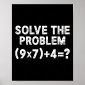 Solve The Problem 67 Six Seven Funny Math Teacher  ポスター (正面)