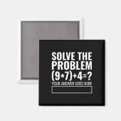 Solve The Problem 67 Six Seven Funny Math Teacher マグネット (正面/裏面)