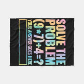 Solve The Problem 67 Six Seven Math Teacher School フリースブランケット (正面(横))