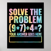 Solve The Problem 67 Six Seven Math Teacher School ポスター (正面)