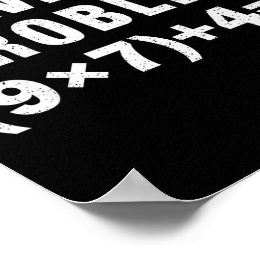 Solve The Problem (9×7)+4=_ Funny Math Teacher  ポスター (角)