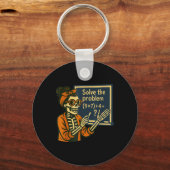 Solve The Problem 9x7+4 67 Meme Six Seven Skeleton キーホルダー (正面)