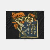 Solve The Problem 9x7+4 67 Meme Six Seven Skeleton フリースブランケット (正面(横))