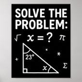 Solve The Problem Do The Math 67 Meme Funny Teache ポスター (正面)