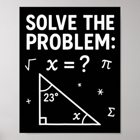 Solve The Problem Do The Math 67 Meme Funny Teache ポスター (正面)