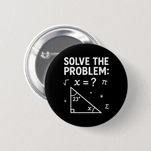 Solve The Problem Do The Math 67 Meme Funny Teache 缶バッジ (正面&裏面)
