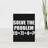 Solve The Problem Funny 67 Meme Brainrot Math Teac カード (正面)