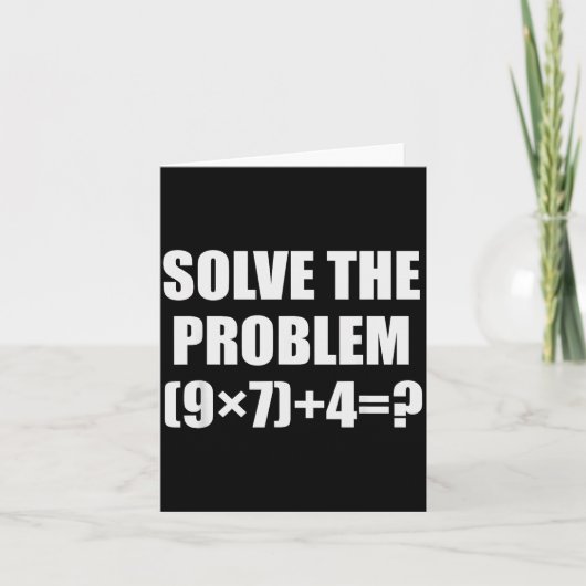 Solve The Problem Funny 67 Meme Brainrot Math Teac カード (正面)