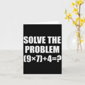 Solve The Problem Funny 67 Meme Brainrot Math Teac カード (黄色い花)