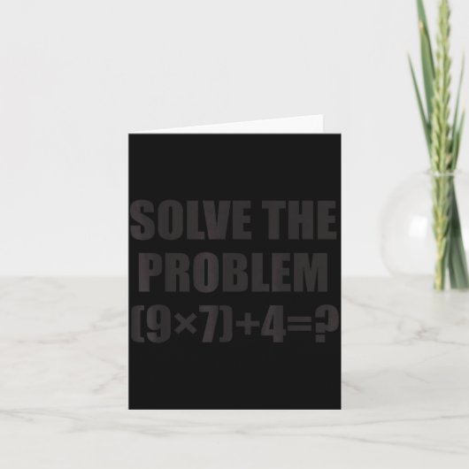 Solve The Problem Funny 67 Meme Brainrot Math Teac カード (正面)